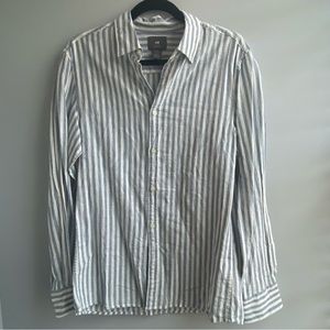 H&M Blue Striped Button Down Shirt